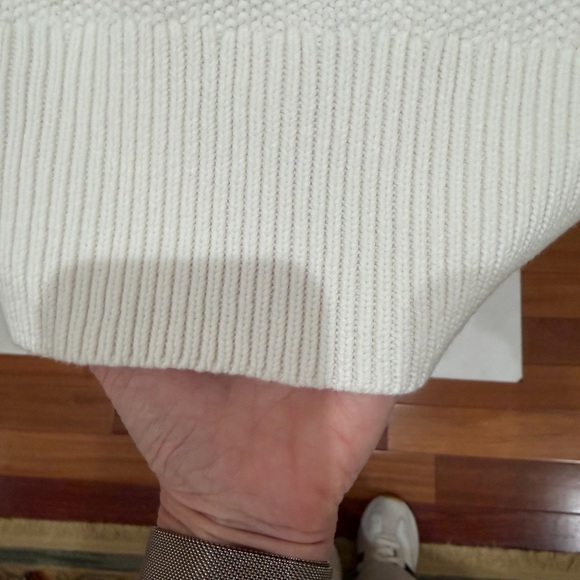 French Connection Classic balloon sleeve white/ivory Sweater preppy cozy chic - Picture 6 of 11